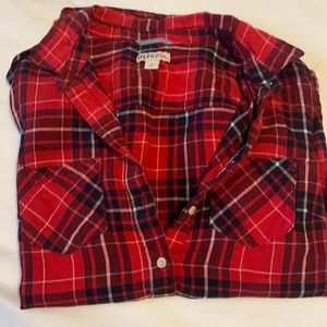 Long sleeve flannel tunic
